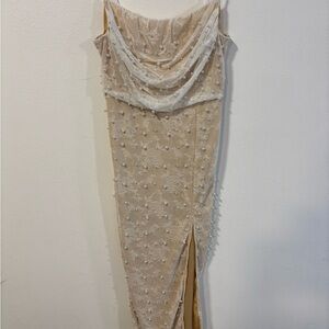 Elegant Beaded Evening Gown